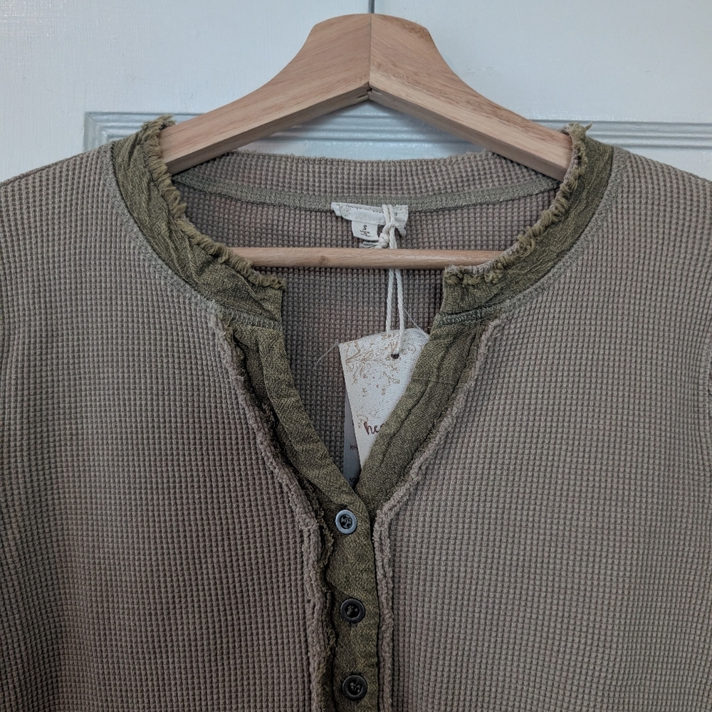 NWT Three Bird Nest Cassia Henley Top - Picture 14 of 16